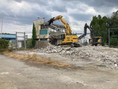Amas Gravats Fin Demolition Batiment Reamenagement